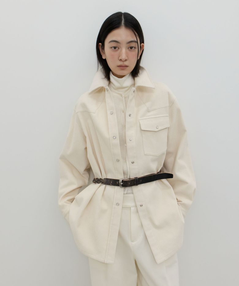 WESTERN CORDUROY SHIRT / CREAM