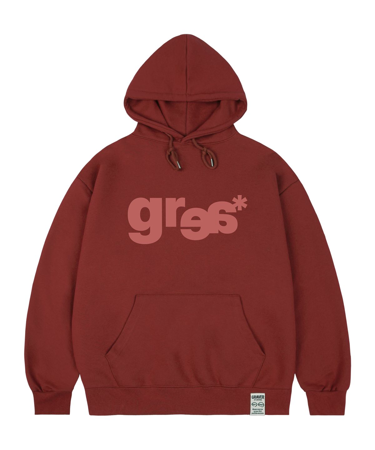 그레이버(GRAVER) [UNISEX]GRAE-S WIDE 후드티_브릭