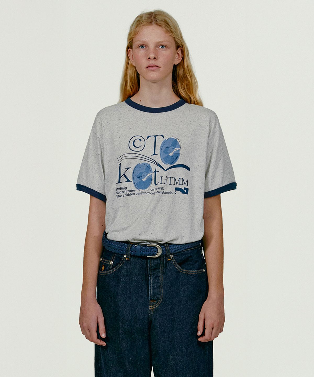 테켓(TEKET) Decode Ringer Tee Light Gray