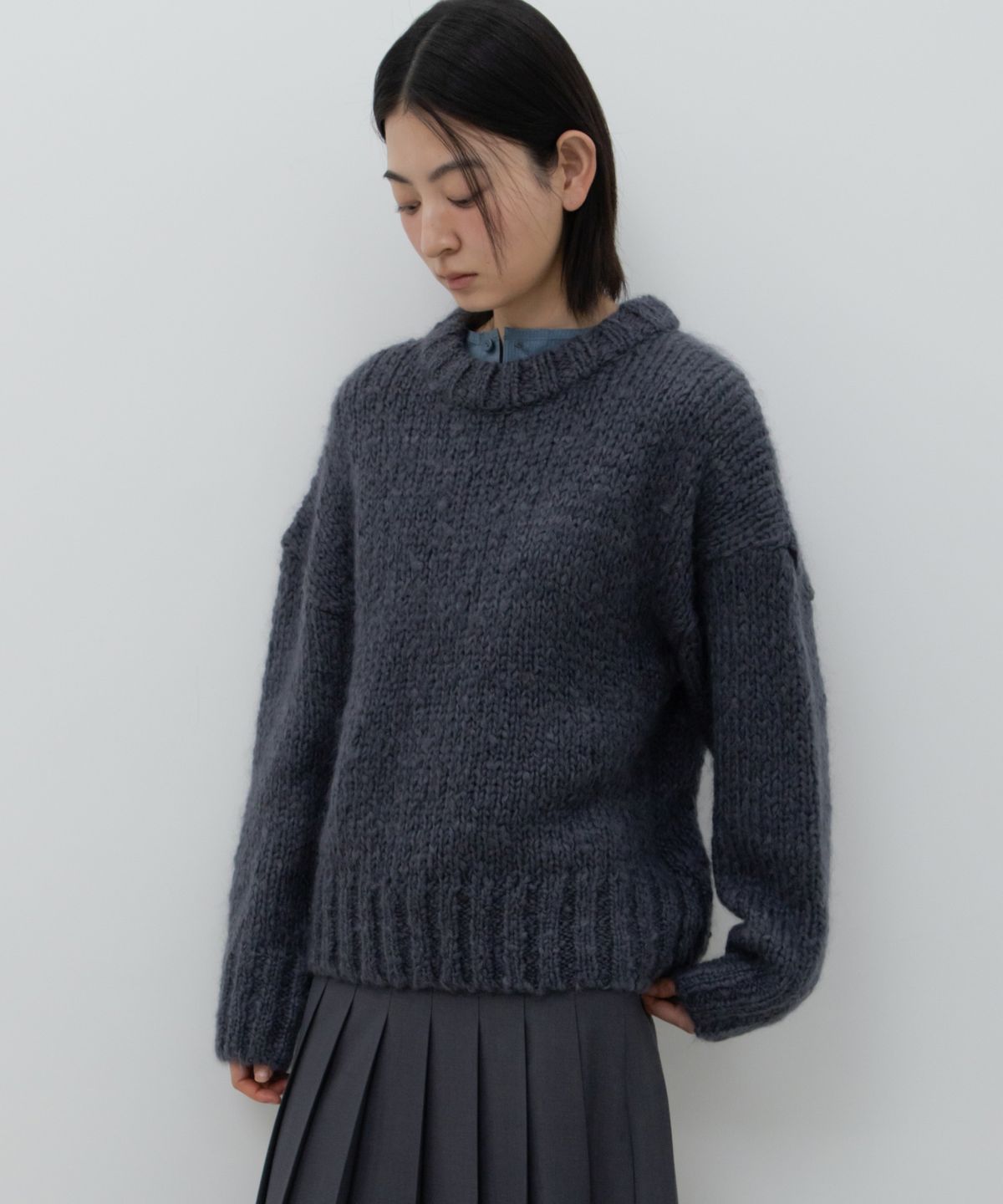 지비에이치 어패럴(GBH APPAREL) HANDMADE LOOSE FIT SWEATER / CHARCOAL