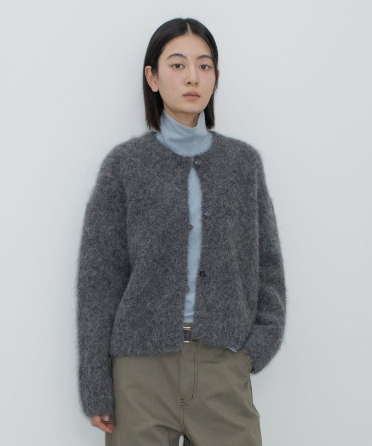 지비에이치 어패럴(GBH APPAREL) SURI ALPACA CARDIGAN / CHARCOAL