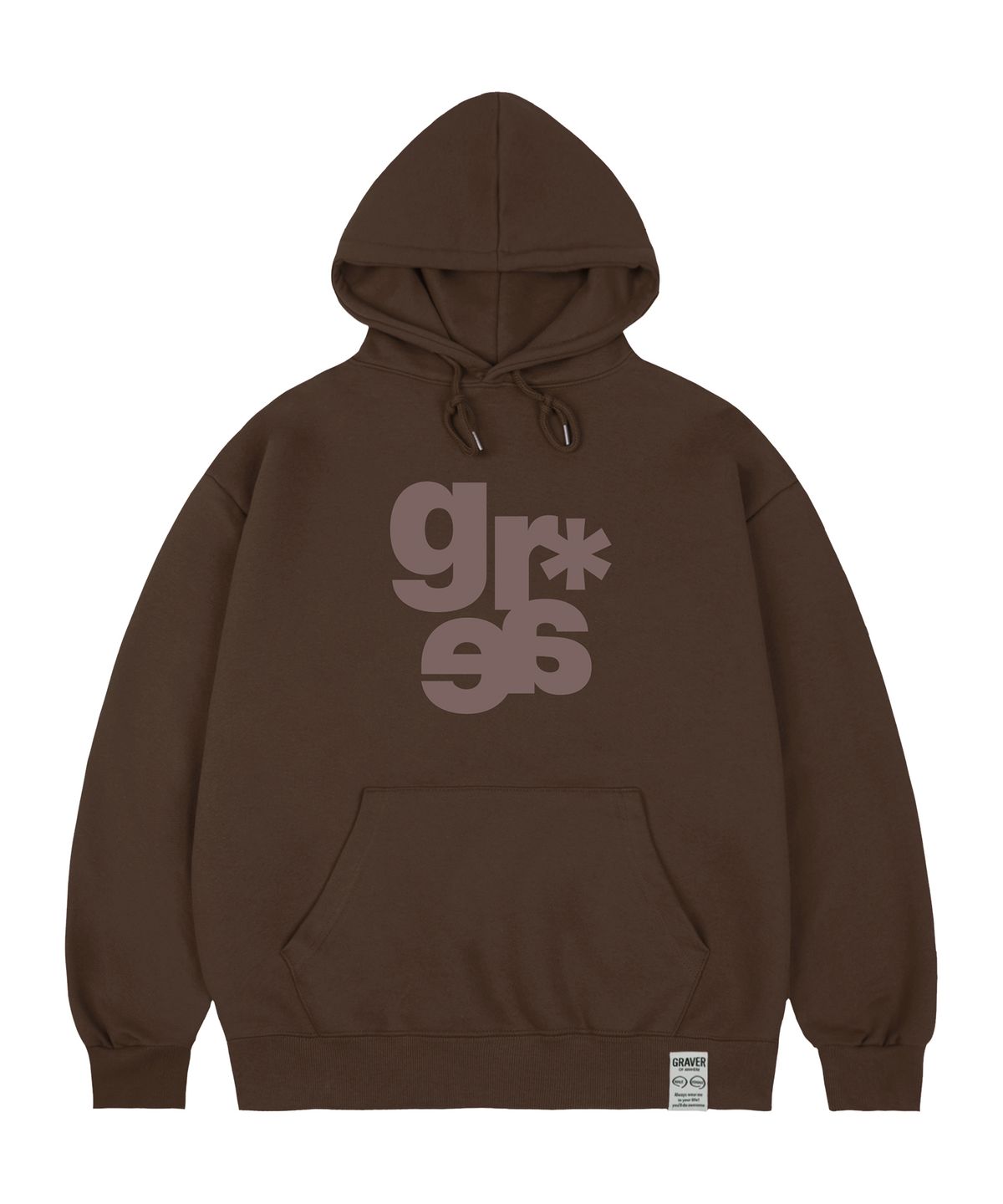 그레이버(GRAVER) [UNISEX]GRAE-S 후드티_브라운