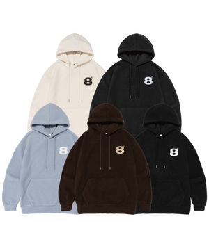 BALL 오버핏 보아 플리스 후드 티셔츠 5 COLORS