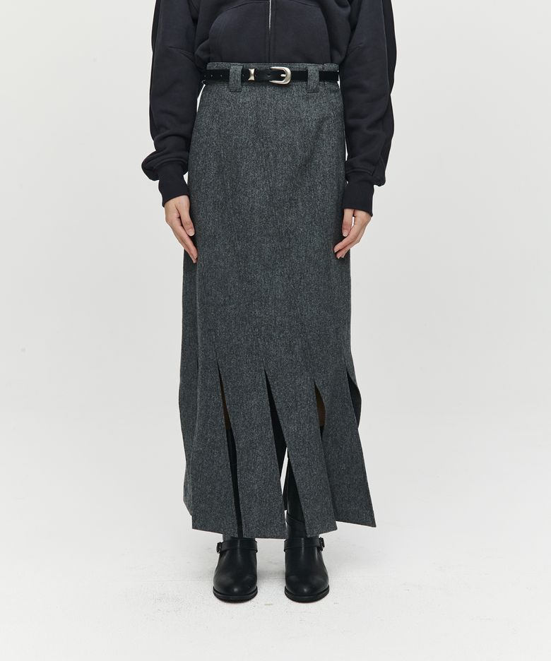 TWISTED SKIRT (CHARCOAL)