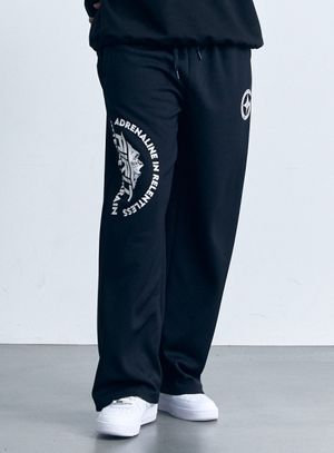 백크로님 와이드 팬츠 AM9099 BK