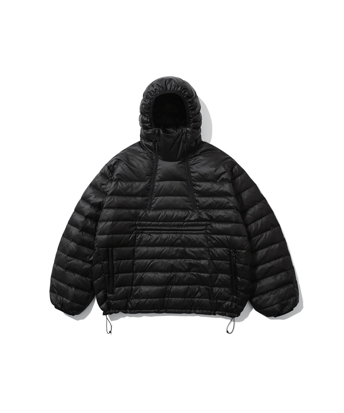 앵글런(ANGLAN) Duck Down Hooded Anorak Puffer - Black