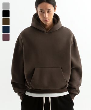 코지 오버핏 크롭 기모 후드 ( 8Color )