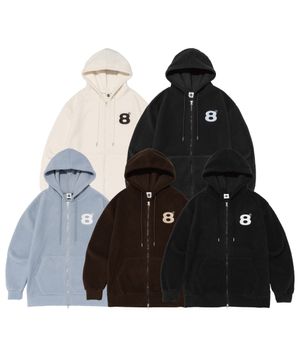 BALL 오버핏 보아 플리스 투웨이 후드 집업 5 COLORS