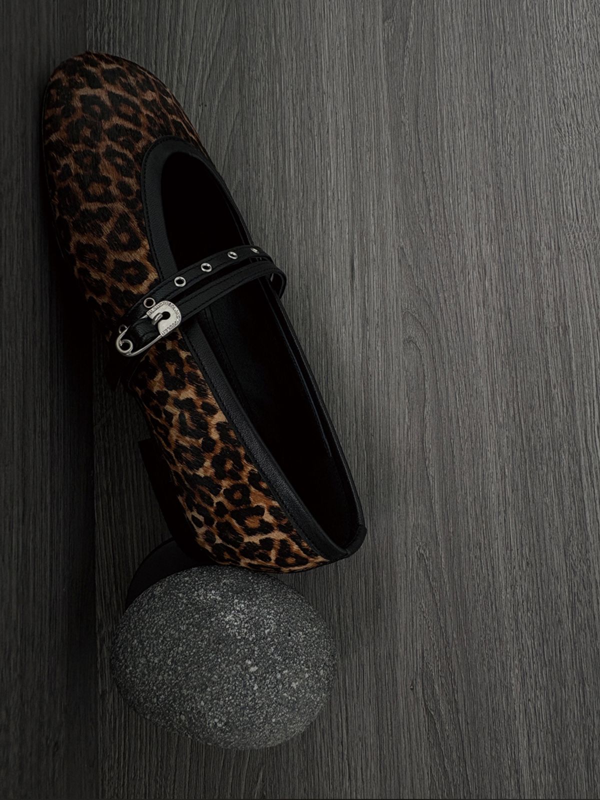 블랑토(BLANC TOE) TWO STRAP FLATS 10[F83-REOPARD]