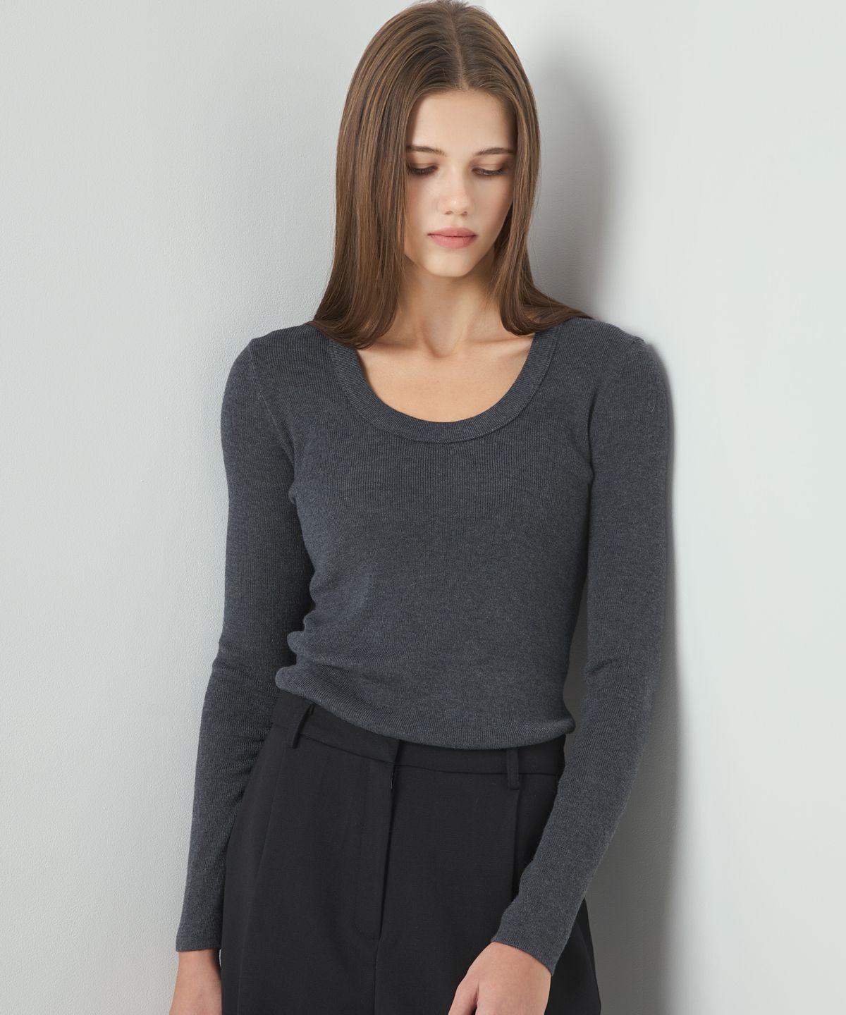 누토프(NUTOFFE) Basic Knit_Charcoal