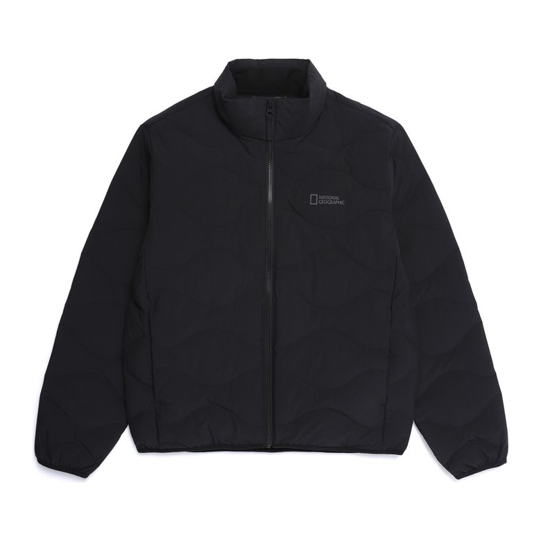 N254UDW910 포울리 스탠드넥 튜브 덕다운 점퍼 BLACK