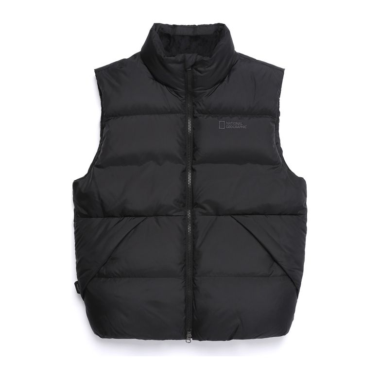 N254UDV170 패딩 하이넥 구스다운 베스트 BLACK