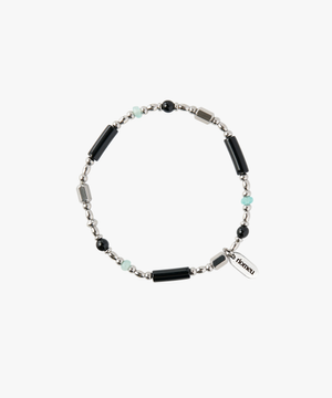 민트 포인트 오닉스 실버 팔찌 : RioAB038