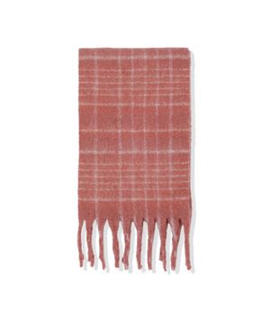 모헤어 패턴 머플러_레드