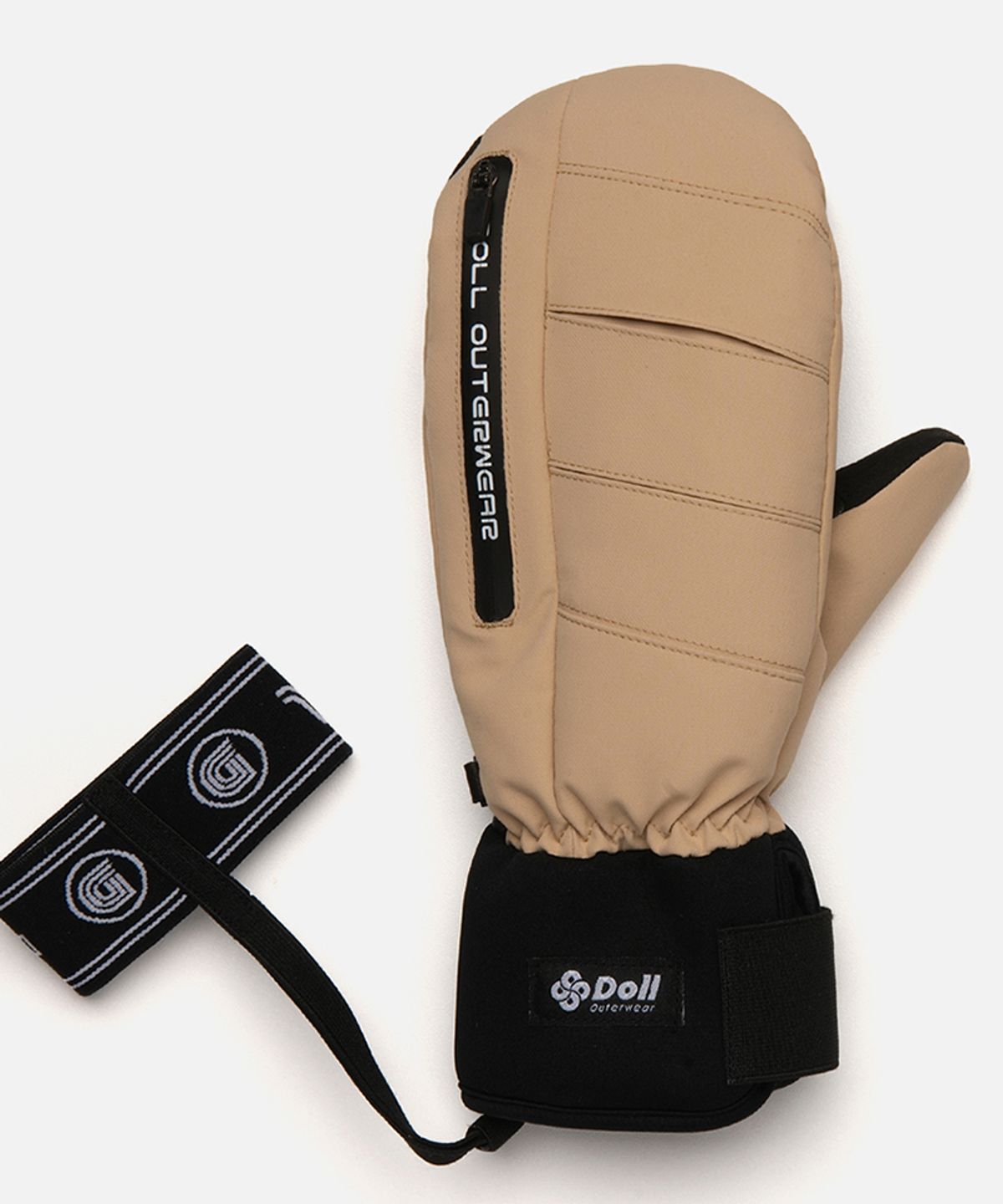 돌아우터웨어(DOLL OUTERWEAR) 2526 플로우 라인 레더 장갑 BEIGE 남녀공용