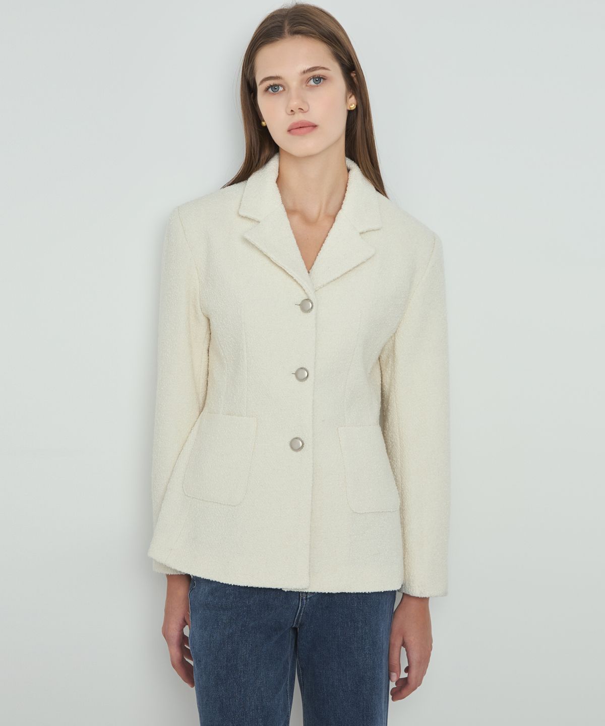 누토프(NUTOFFE) Poin Tweed Jacket_Ivory