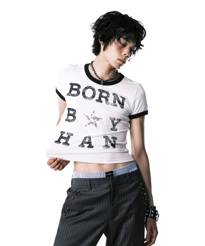 UNISEX BORN BY HAN LINGER T-SHIRT WHITE