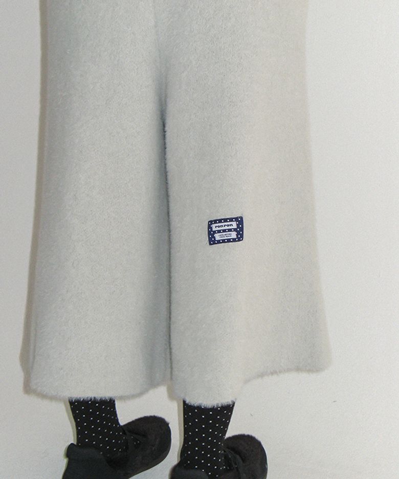 HAIRY BERMUDA KNIT PANTS GREY