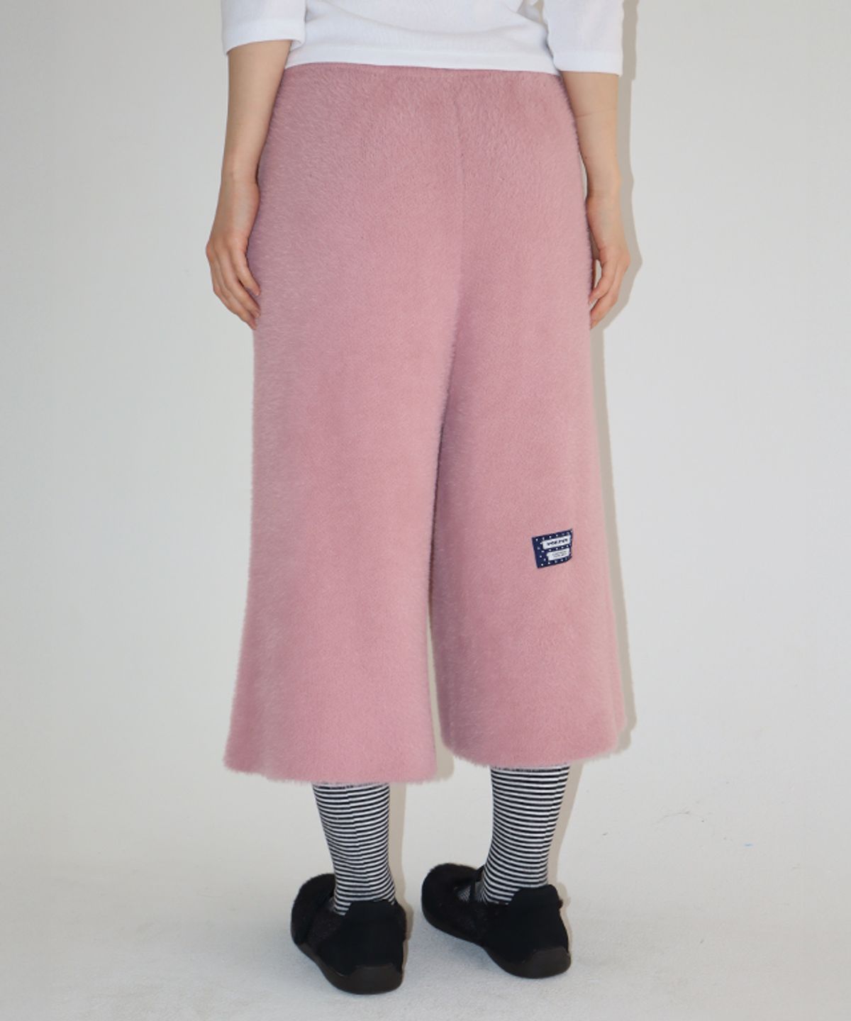 론론(RONRON) HAIRY BERMUDA KNIT PANTS PINK