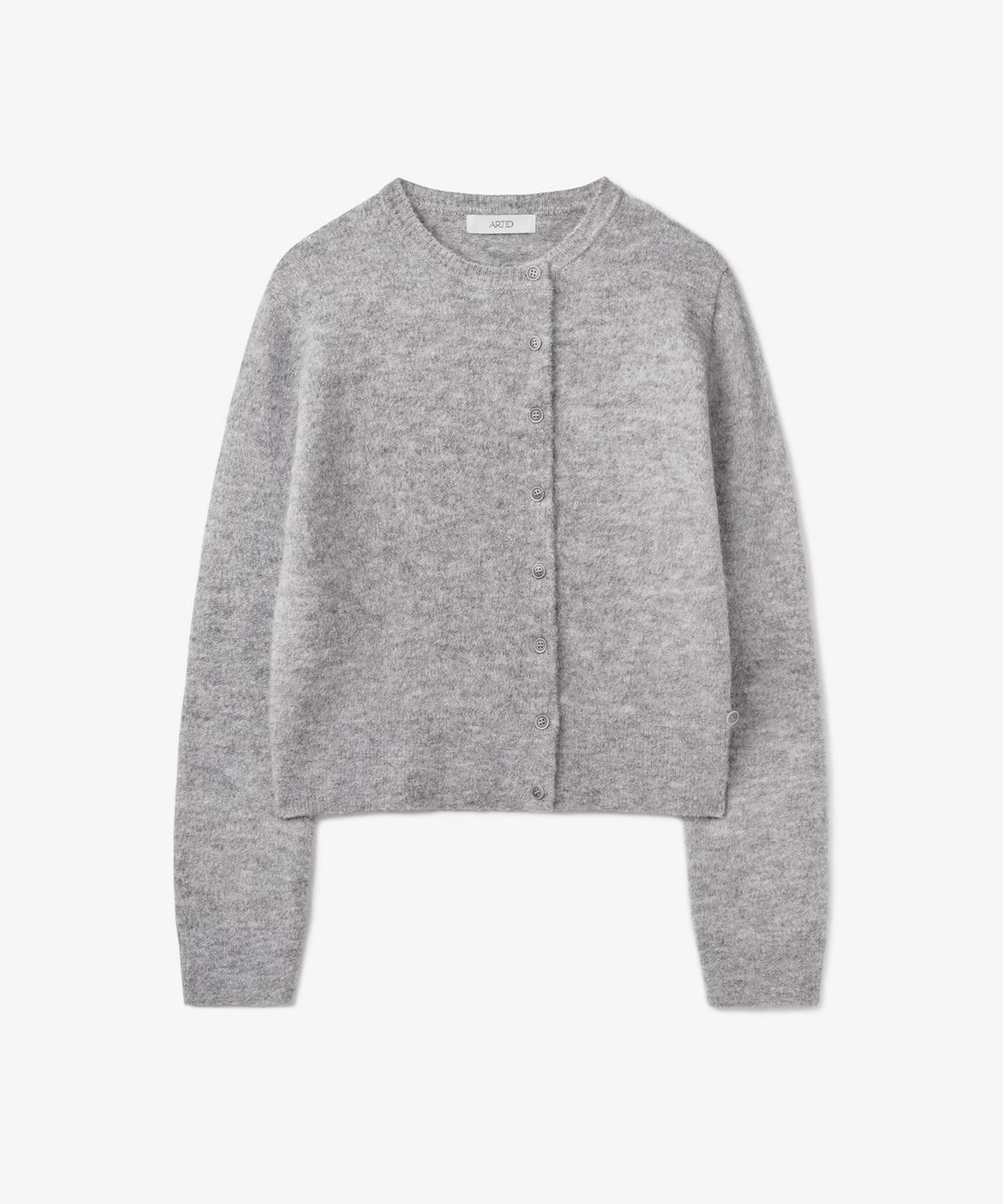 아티드(ARTID) 모헤어 버튼업 라운드 가디건_GREY