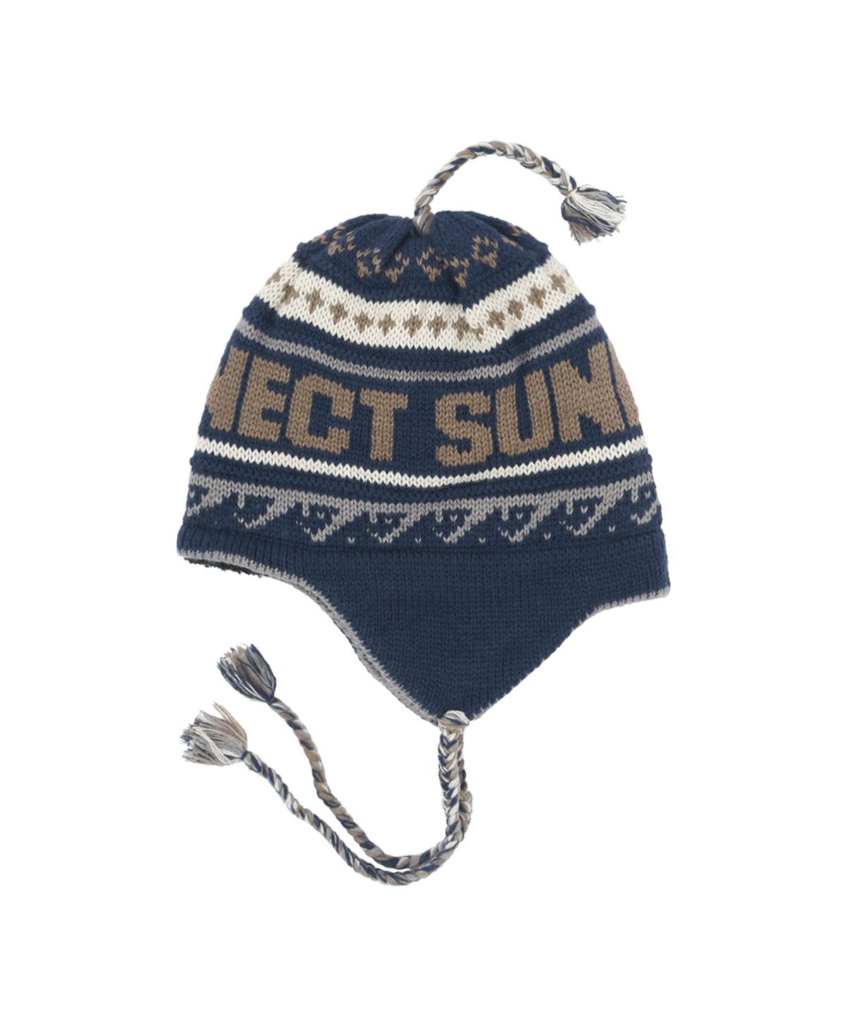 써넥트(SUNNECT) Jacquard Tassel Beanie - Navy