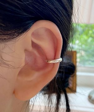 925실버 무광 볼드 이어커프 귀걸이 모니/ Moni