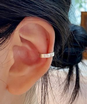 925실버 무광 볼드 이어커프 귀걸이 부폰/ Buffon