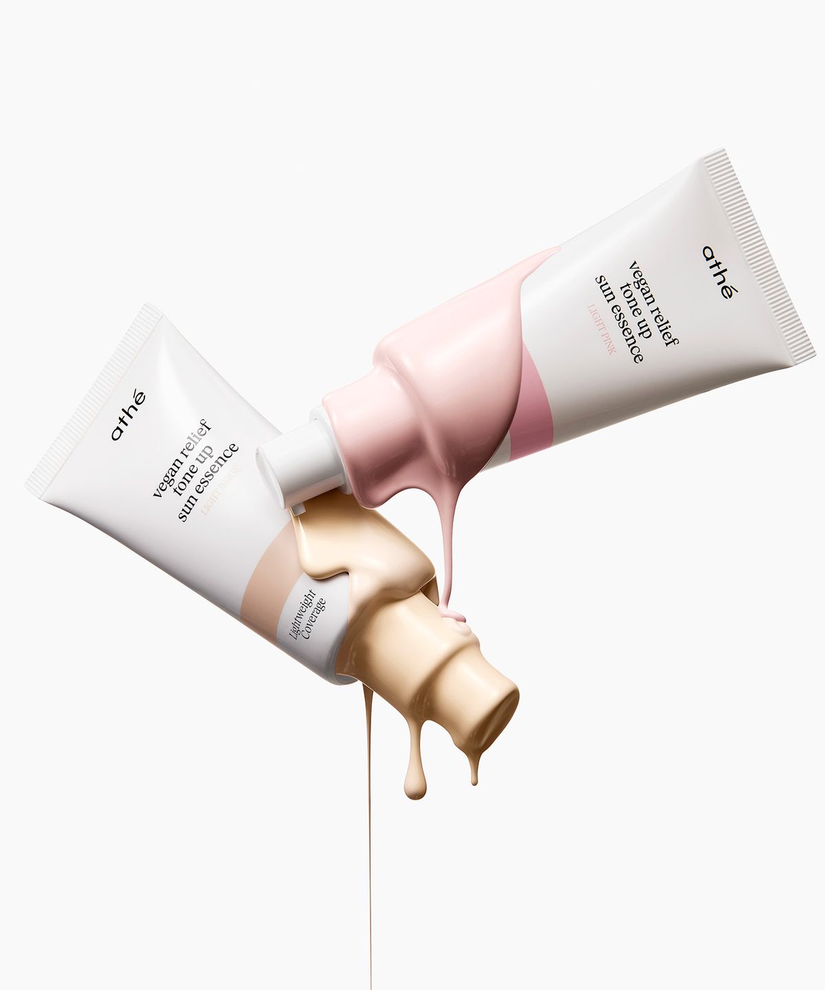 아떼(ATHE) 비건 릴리프 톤업 선에센스 50ml SPF50+ PA++++ 라이트핑크/라이트베이지 택 1
