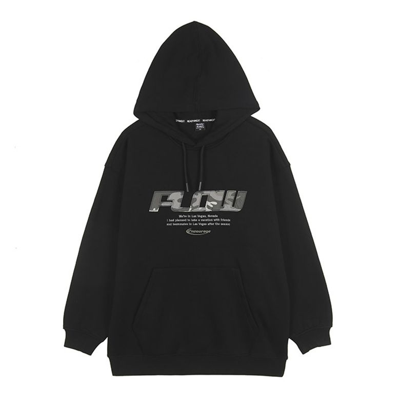 주니어 플로우 특양면 기모 후드티셔츠