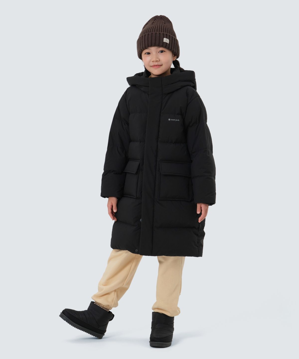 스노우피크 어패럴 키즈(SNOWPEAK APPAREL KIDS) 키즈 티타닉 롱 다운 자켓 (S25WKFDJ86) Black