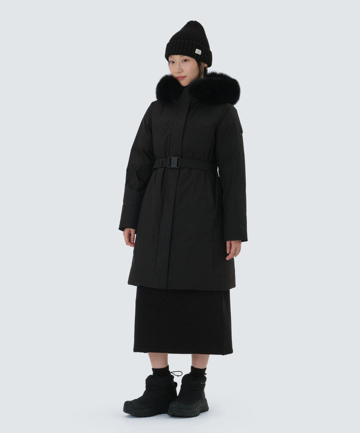 스노우피크 어패럴(SNOWPEAK APPAREL) 드라이피크 윈드스토퍼 여성 롱 헤비 다운 자켓 (S25WWPDJ05) Black