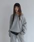 아일렛 브이넥 스웻 셔츠 멜란지 그레이