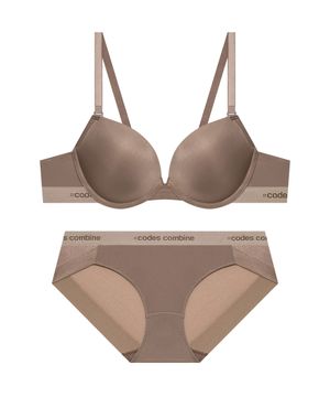 무드업 골드밴딩 브라 햄팬티 세트