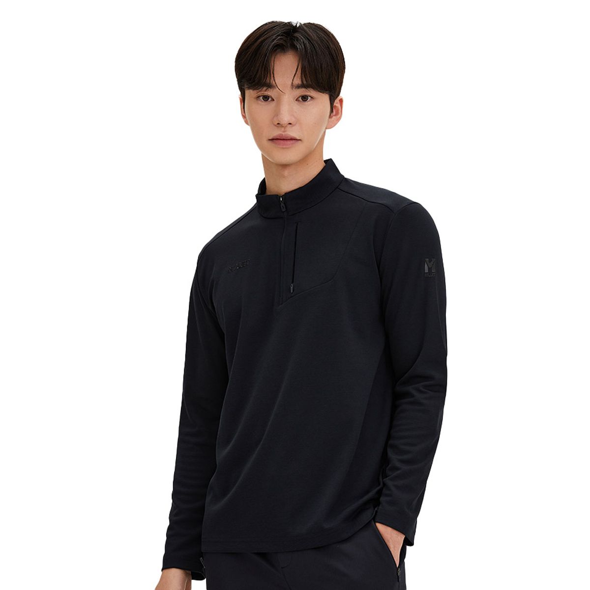 밀레(MILLET) MT 그래핀 집업 티셔츠_MXUFT013