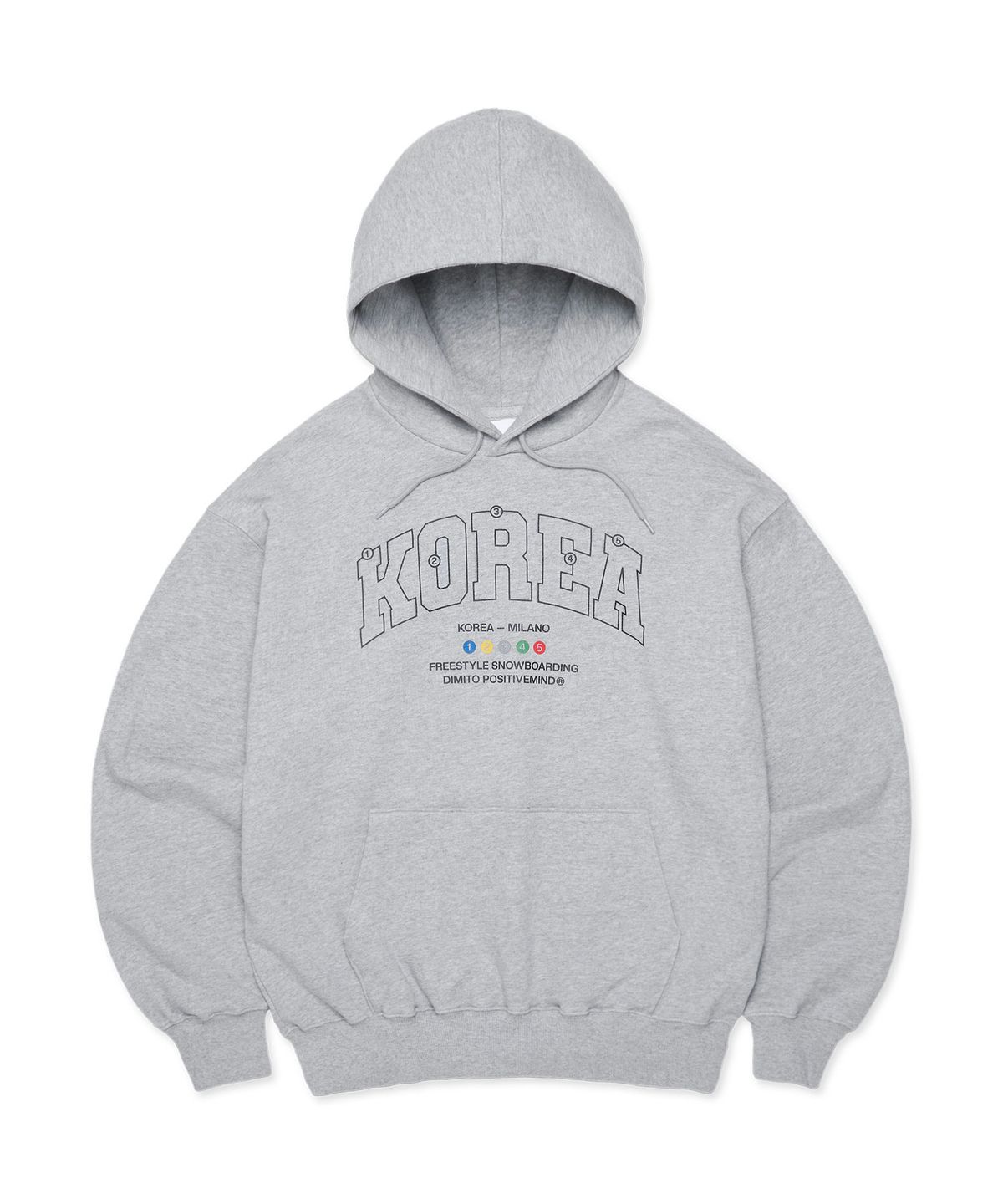디미토(DIMITO) TEAM KOREA REPLICA COLORING HOODIE ASH