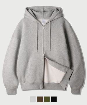 네트로 오버핏 후드 집업 그레이 ISHD2682