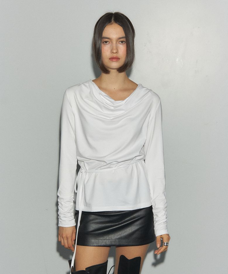 REI DRAPE TOP (WHITE)