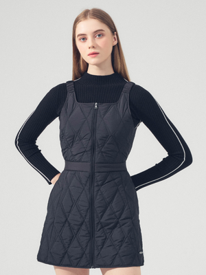네오 다이아 퀼팅 원피스 BLACK