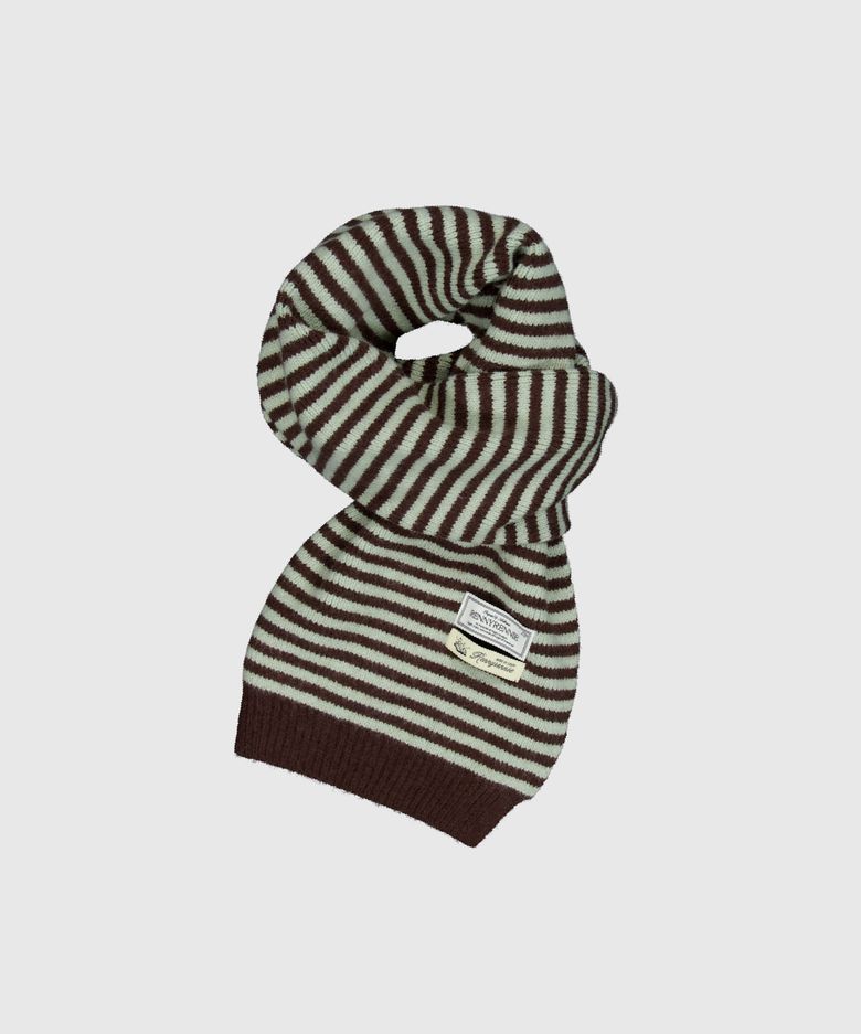 STRAW STRIPE MUFFLER - 스트로우 스프라이프 머플러[ MINT CHOCO ]