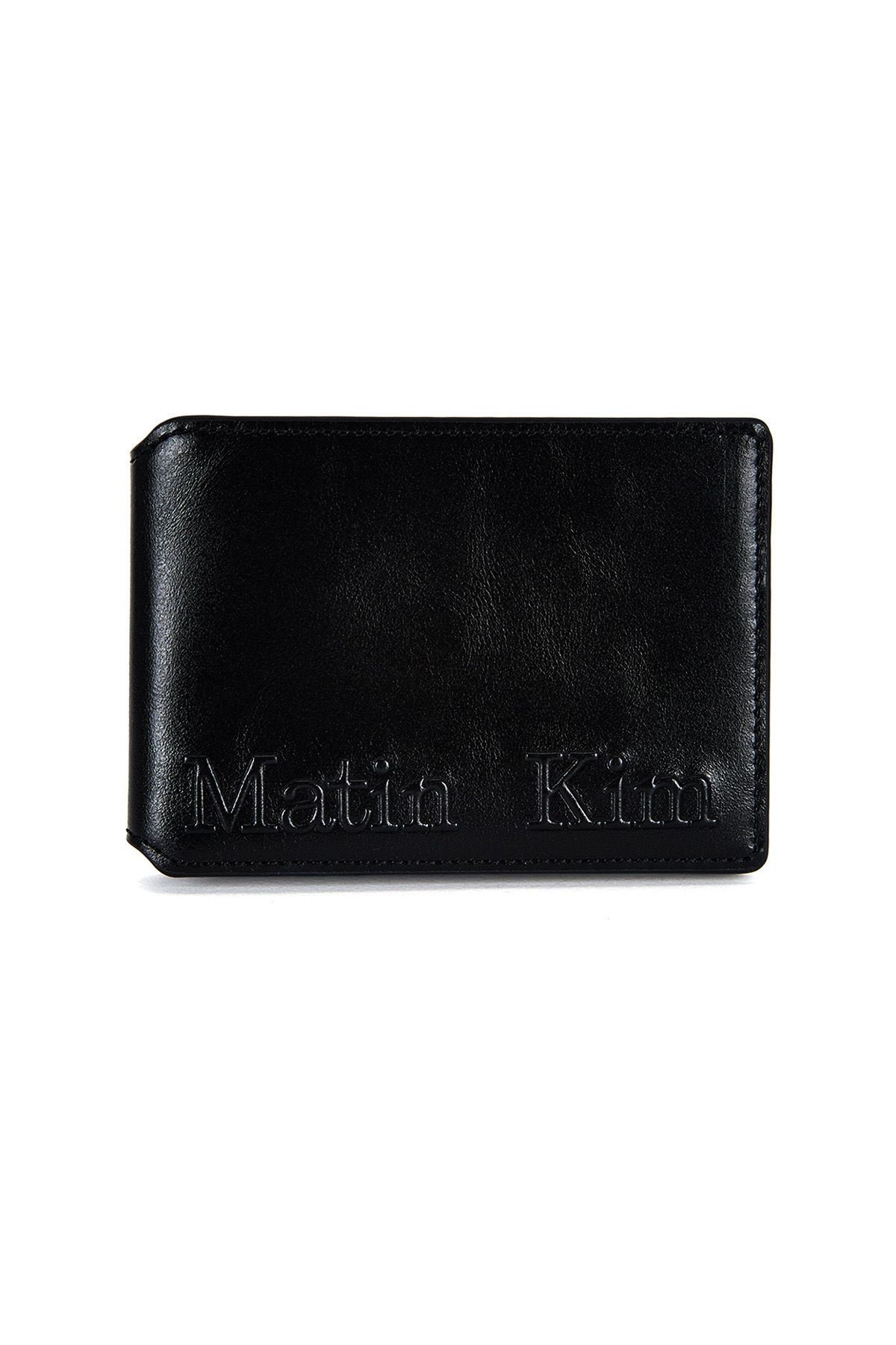 MUSINSA公式 | MATIN KIM EMBOSSED LOGO BUSINESS WALLET IN BLACK