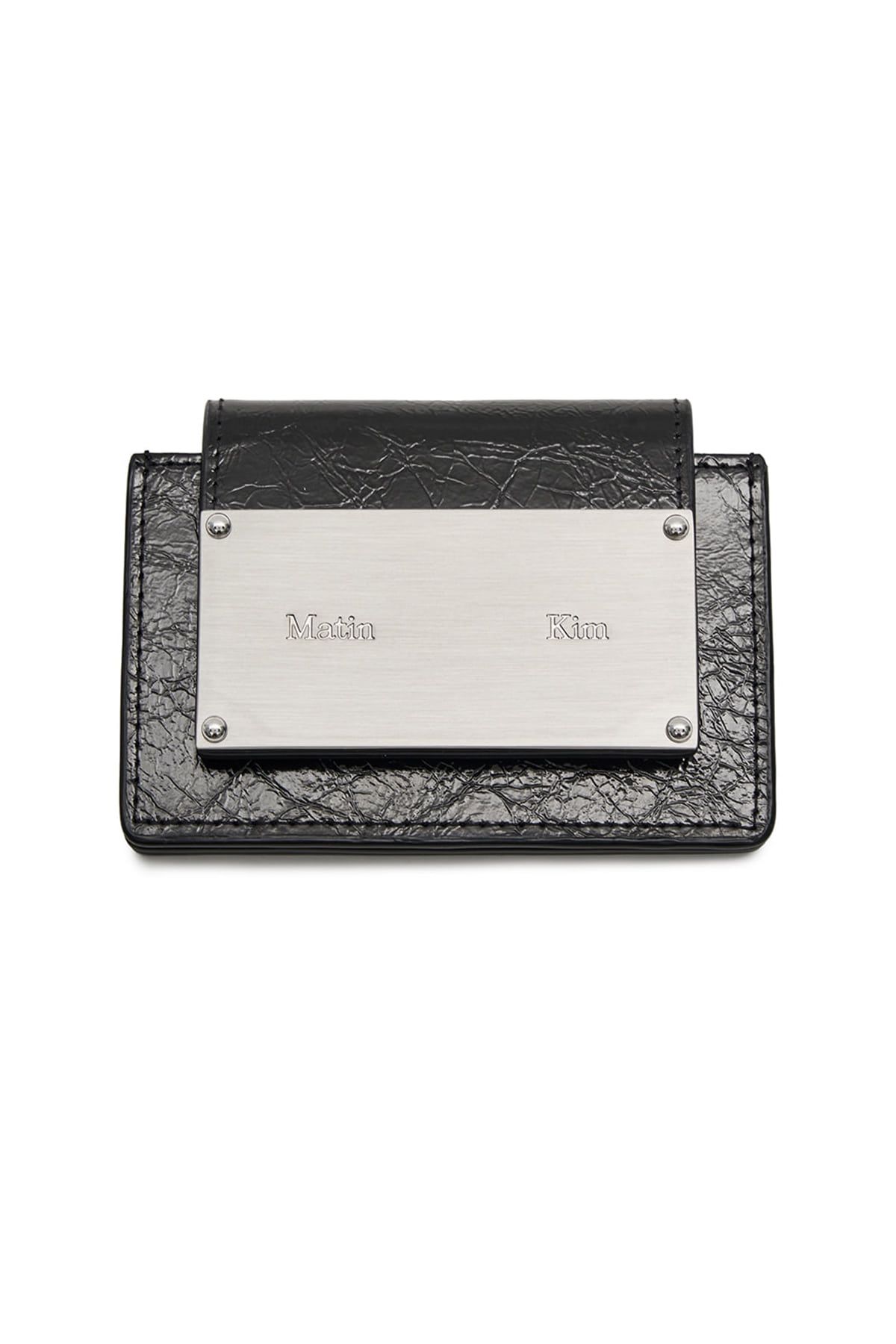 MUSINSA公式 | MATIN KIM GLAZED ACCORDION WALLET IN BLACK