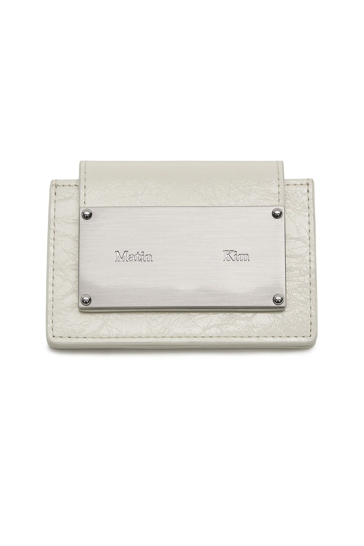 MUSINSA公式 | MATIN KIM GLAZED ACCORDION WALLET IN WHITE