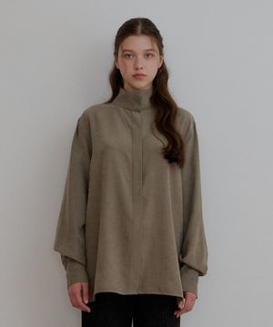 하이카라 히든 셔츠-매트카키