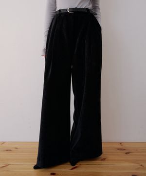 대디핏 코듀로이 와이드팬츠-블랙