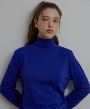 비스코스 터틀 풀오버-블루