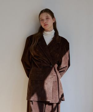 [SET]_대디핏 코듀로이 자켓+벨트-브라운