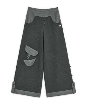 퀼팅 플랩 버튼 팬츠 (그레이)