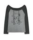 러브 시크 드로잉 오프숄더 탑 (차콜)