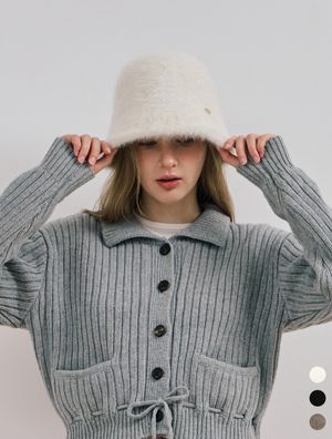 Soft angora cloche hat - (3color)