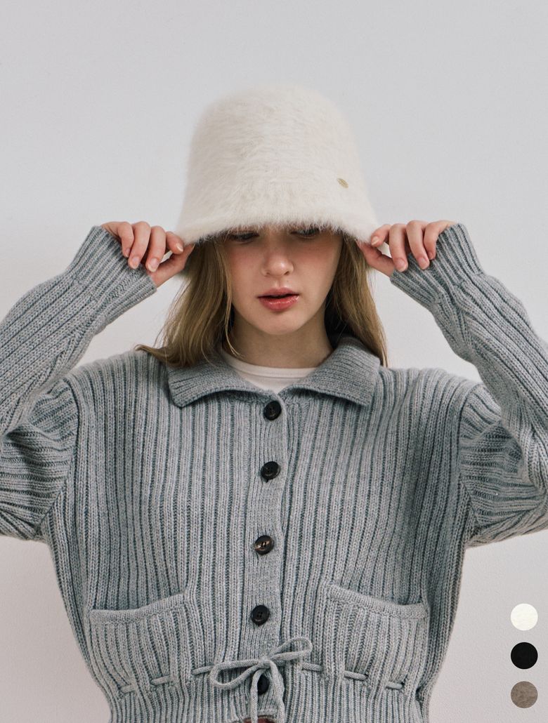 Soft angora cloche hat - (3color)